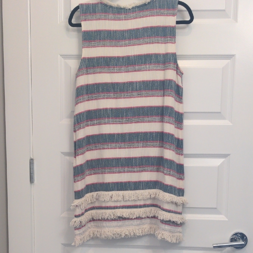 HOLDING HORSES Striped Mini Dress with Fringe - Picture 9 of 12